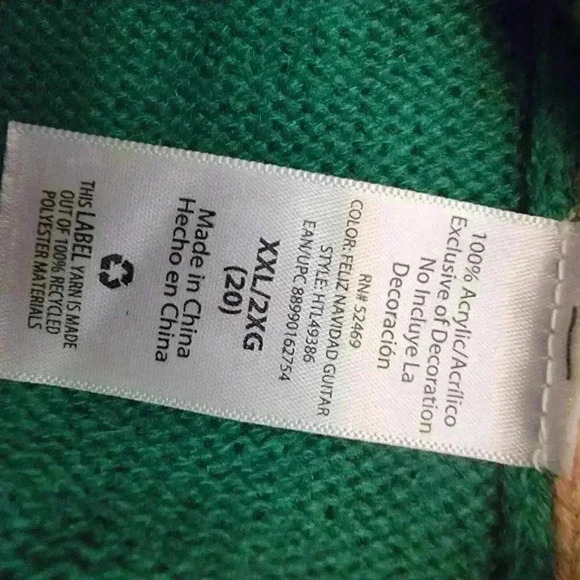 Holiday Time Christmas Sweater Womens XXL 20 Feliz Navidad Southwest Santa - Picture 12 of 16